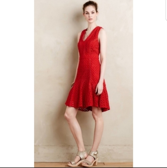 Anthropologie Dresses & Skirts - San & Sony by Anthropologie  romantic red dress